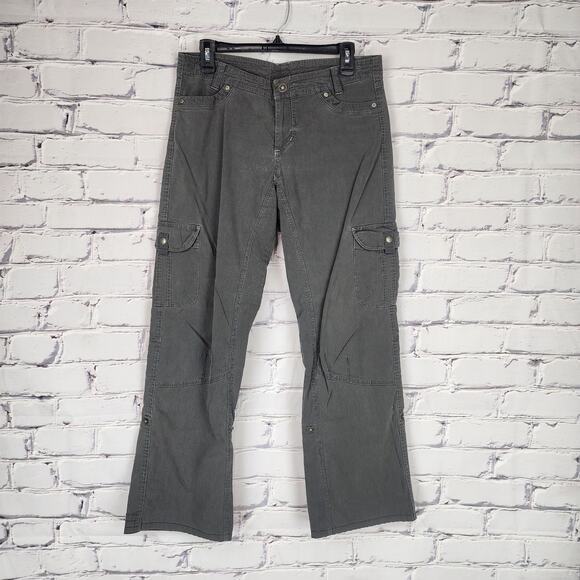 Kuhl Pants Womens 10 Roll Up Cargo Gray Outdoor gorpcore utility Hiking camping - Picture 1 of 8